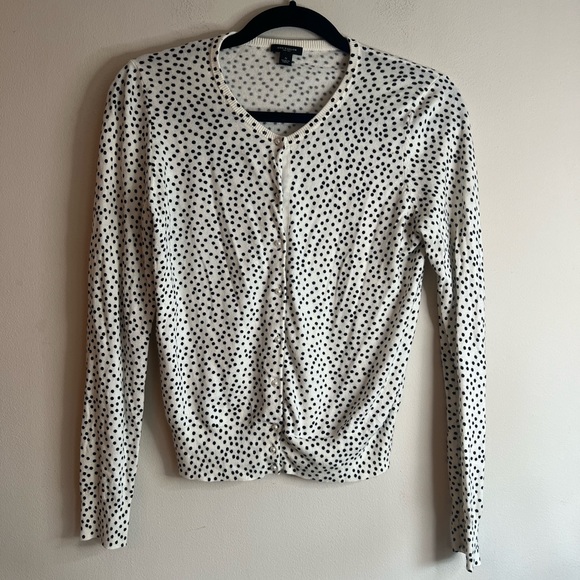 Ann Taylor woman’s polka dot cotton blend cardigans sweater - Picture 2 of 7